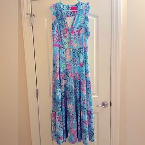 Lilly Pulitzer Full Length Zip Dress Size 12